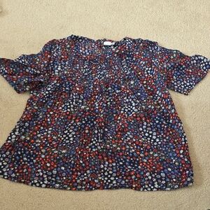 GAP Multicolor Floral Top, Women's Size Medium